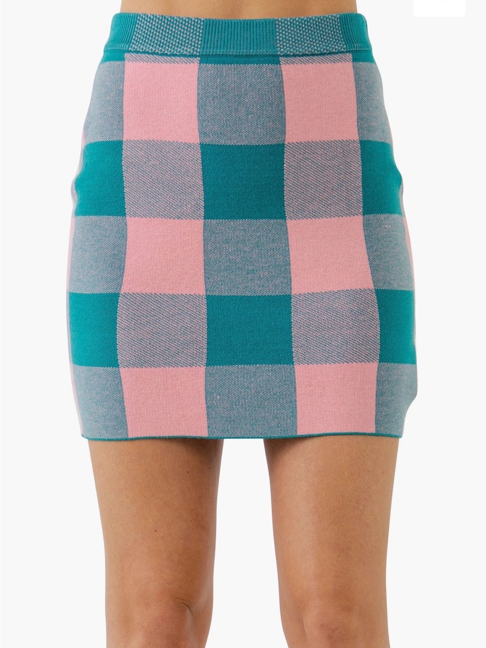 English Factory Check Miniskirt size small